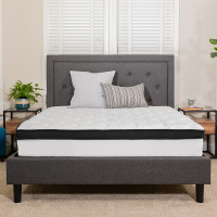 Flash Furniture CL-BT33PM-R12M-F-GG Capri Comfortable Sleep 12 Inch Memory Foam and Pocket Spring Mattress, Full in a Box 